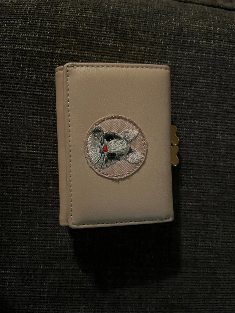 Women's Light Pink Cat Patch Wallet - Unbranded